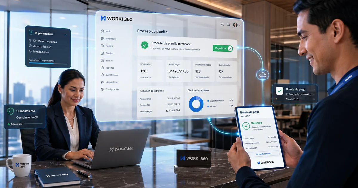 Gestion de planillas para empresas en WORKI 360