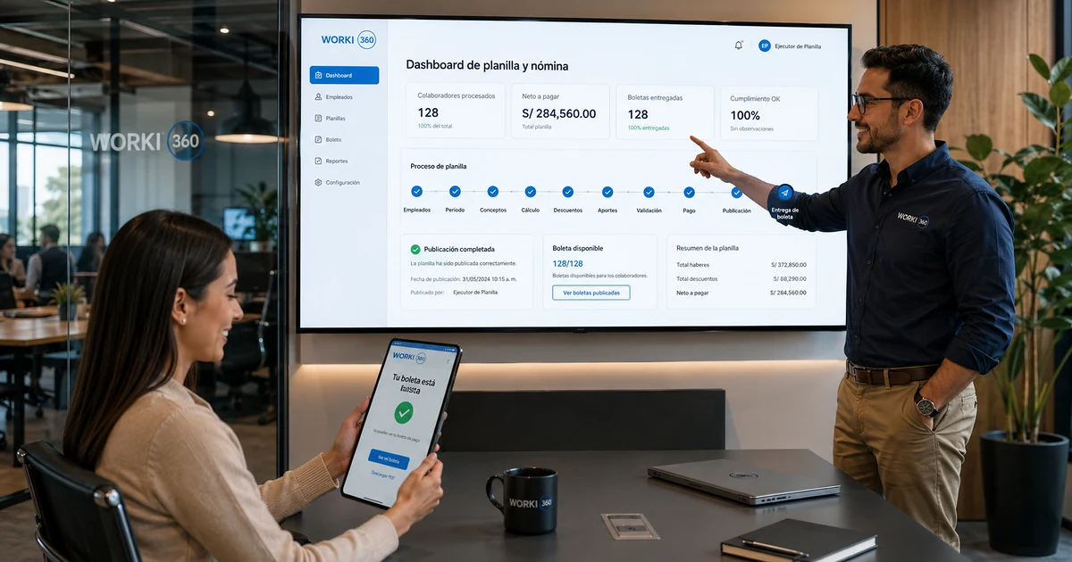 Gestion de planillas para empresas en WORKI 360