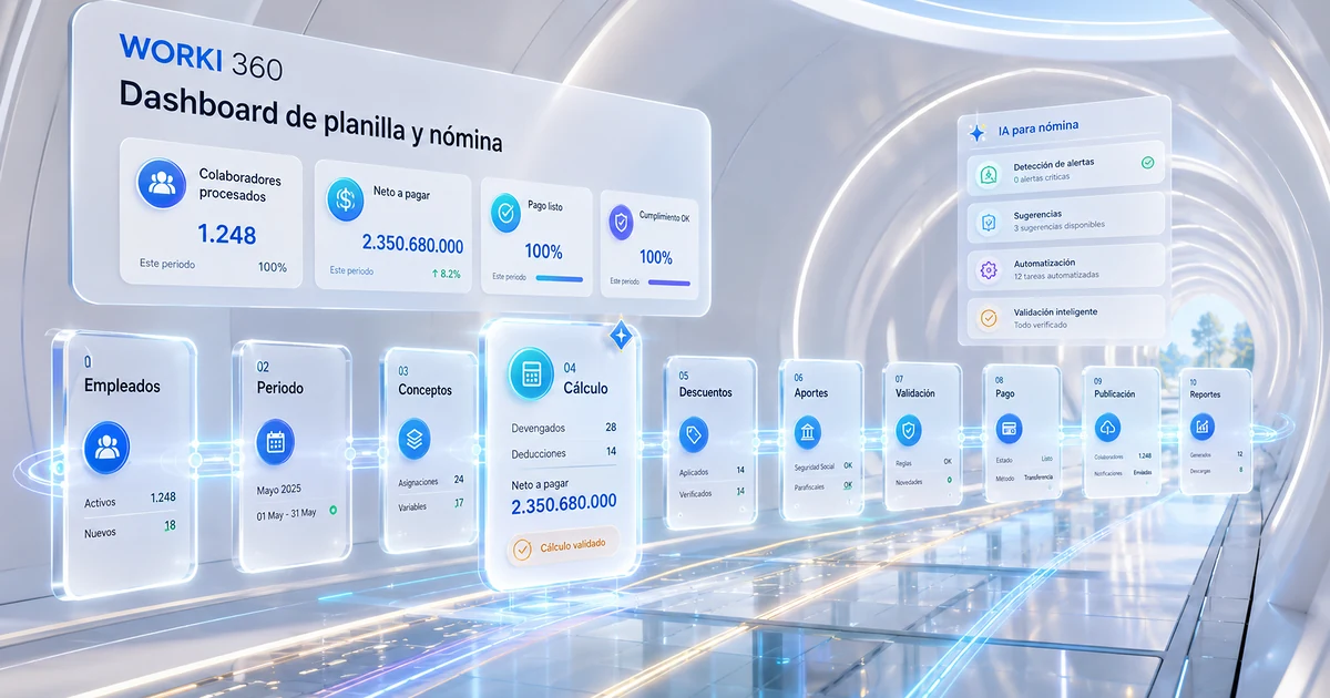 Gestion de planillas para empresas en WORKI 360