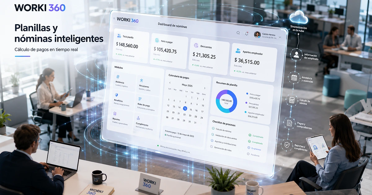 Gestion de planillas para empresas en WORKI 360