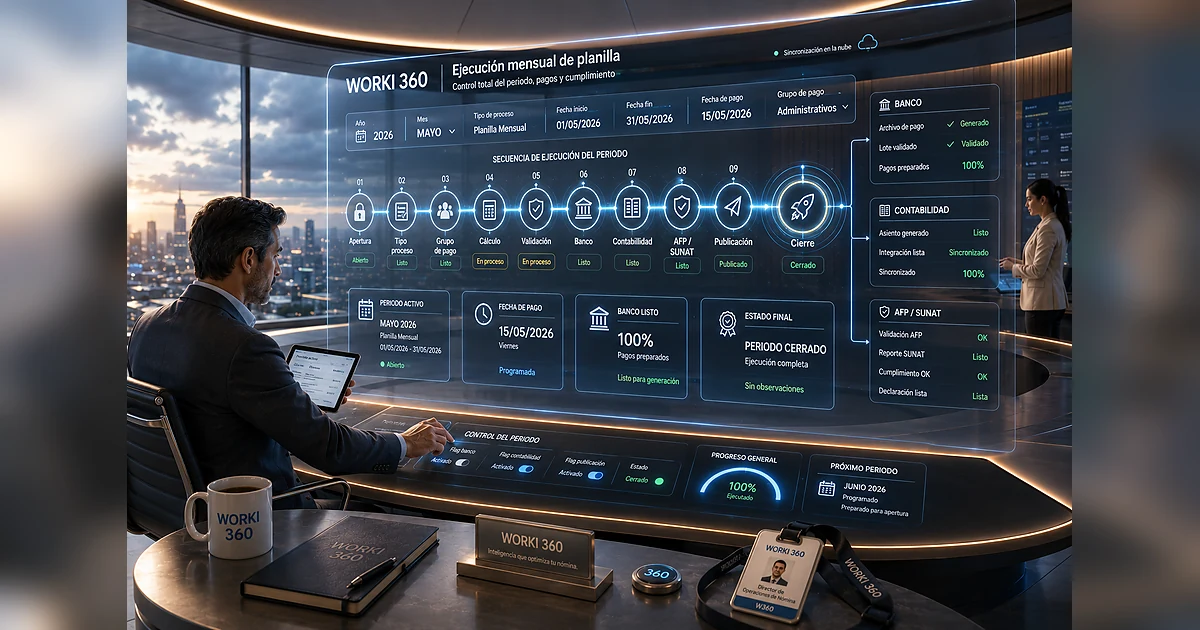 Gestion de planillas para empresas en WORKI 360