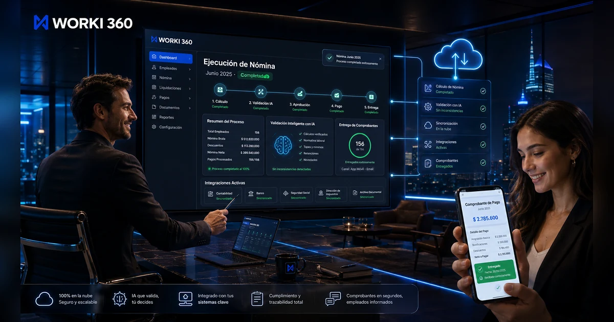 Gestion de planillas para empresas en WORKI 360