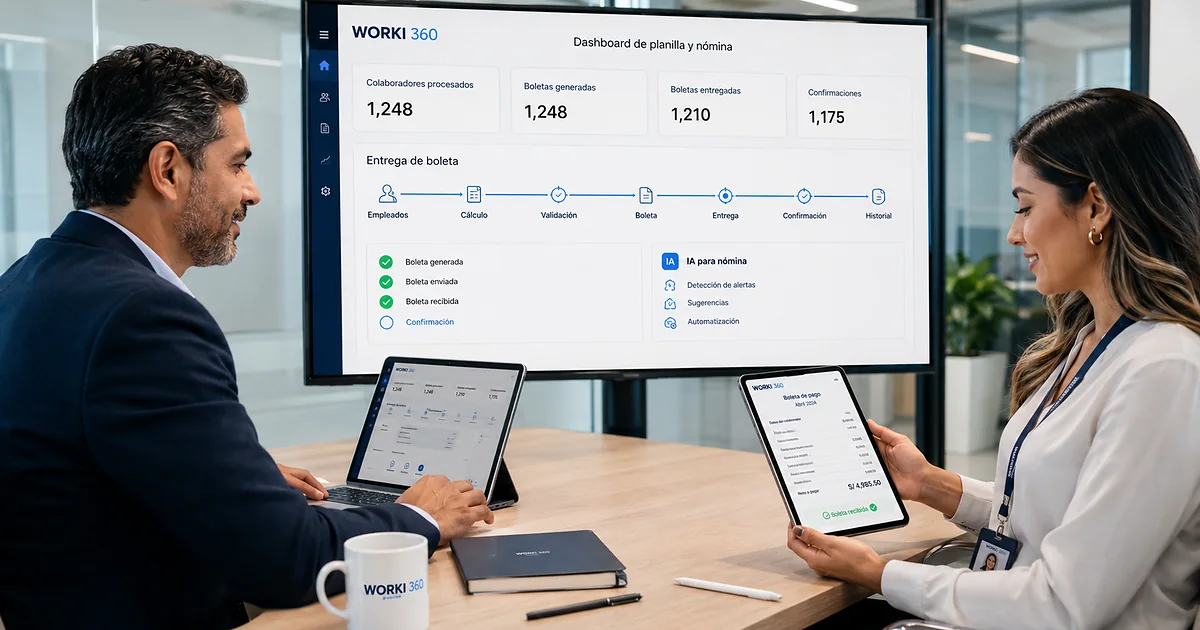 Gestion de planillas para empresas en WORKI 360