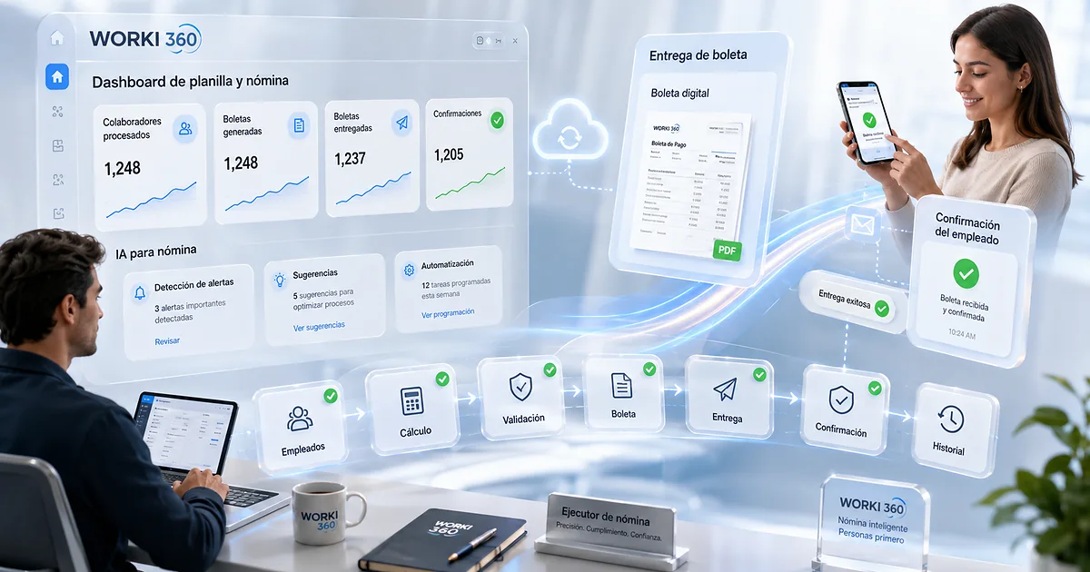 Gestion de planillas para empresas en WORKI 360
