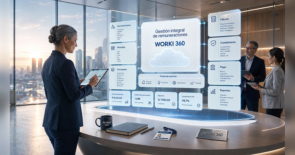 Gestion de planillas para empresas en WORKI 360