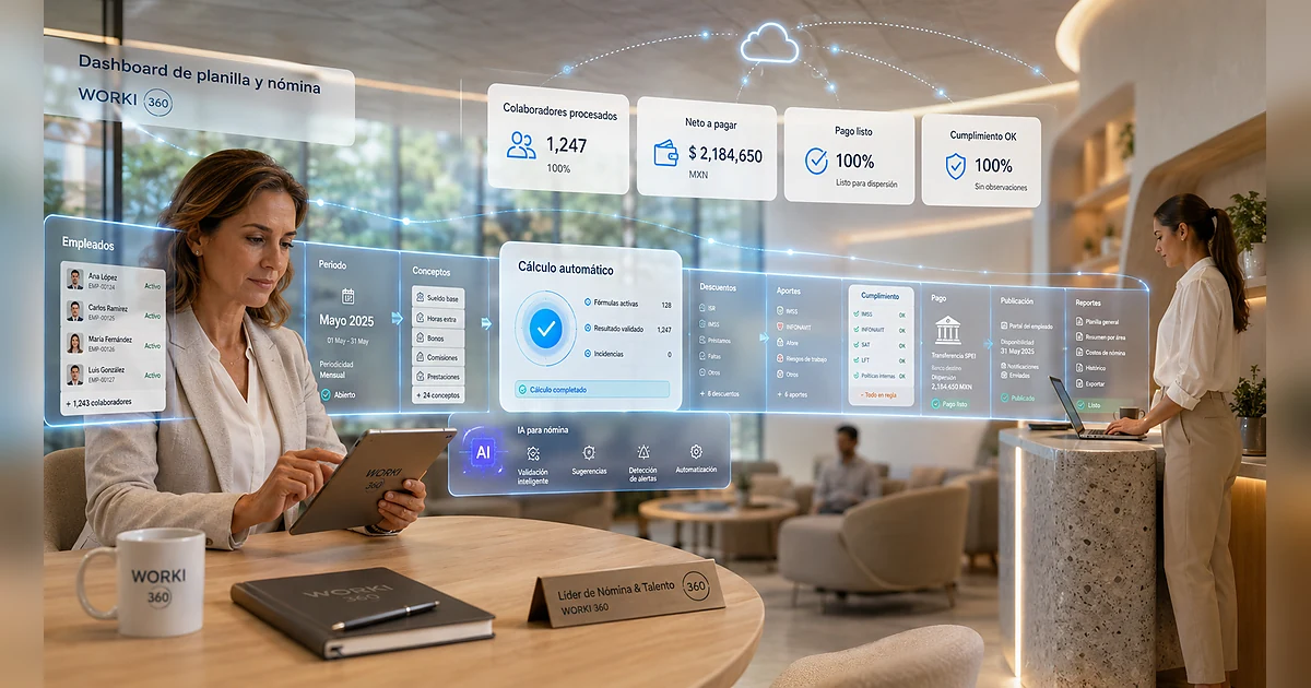 Gestion de planillas para empresas en WORKI 360