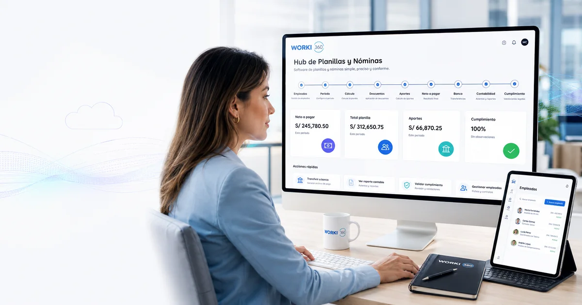 Gestion de planillas para empresas en WORKI 360