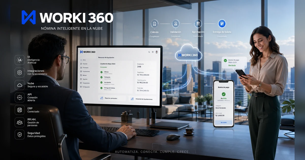 Gestion de planillas para empresas en WORKI 360