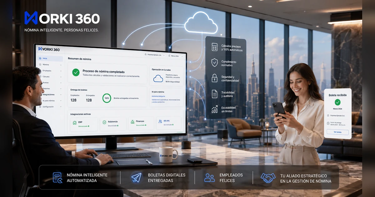 Gestion de planillas para empresas en WORKI 360