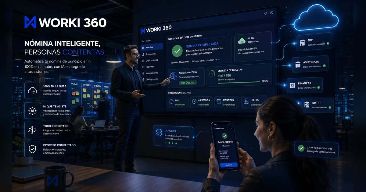 Gestion de planillas para empresas en WORKI 360