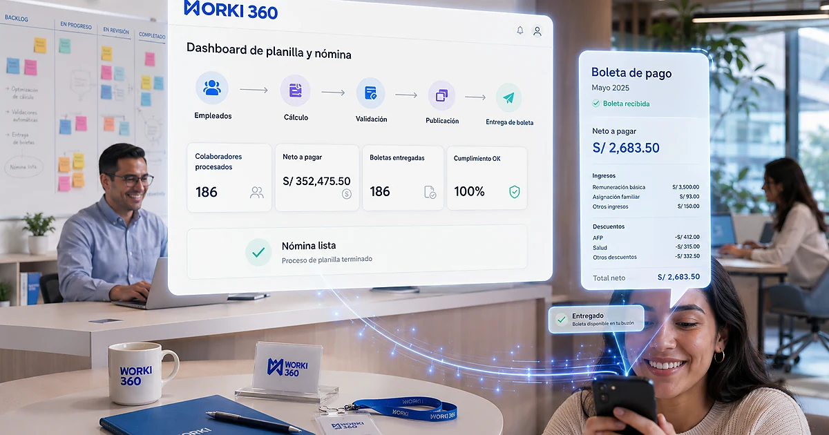 Gestion de planillas para empresas en WORKI 360