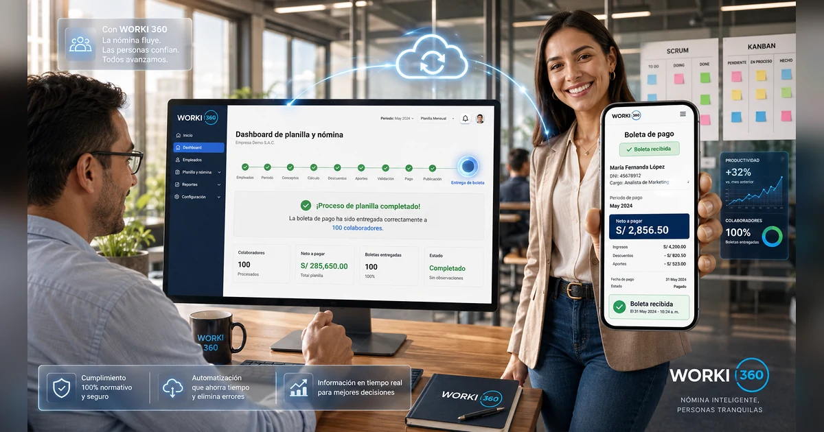Gestion de planillas para empresas en WORKI 360