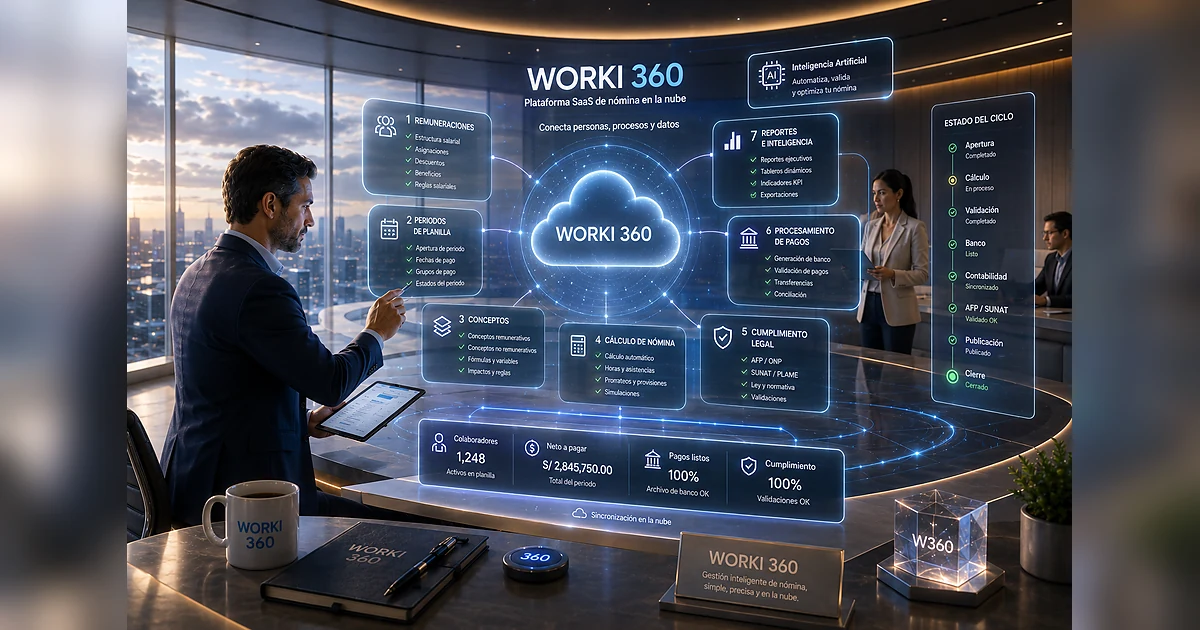 Gestion de planillas para empresas en WORKI 360