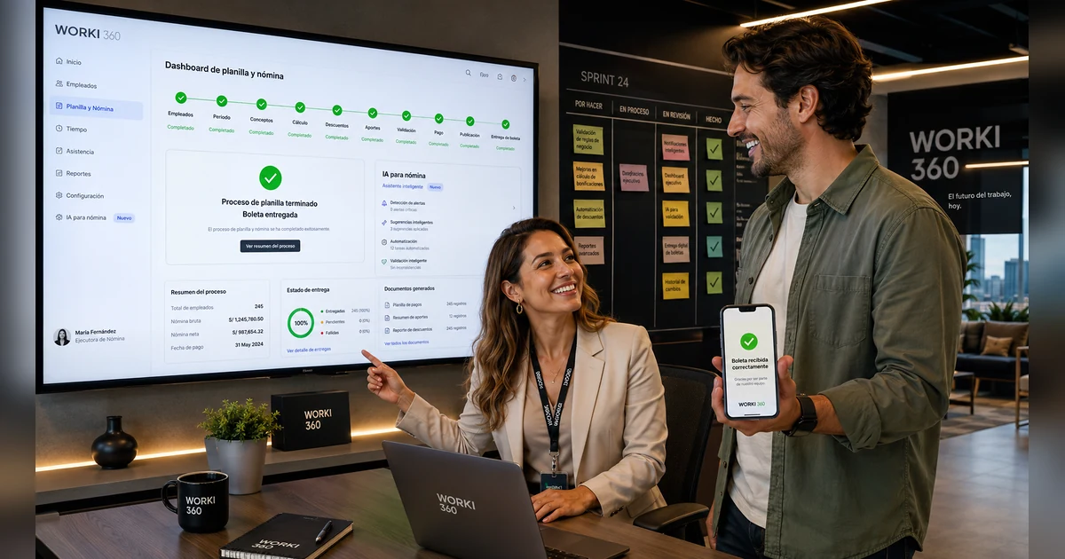 Sistema de gestion de planillas en WORKI 360