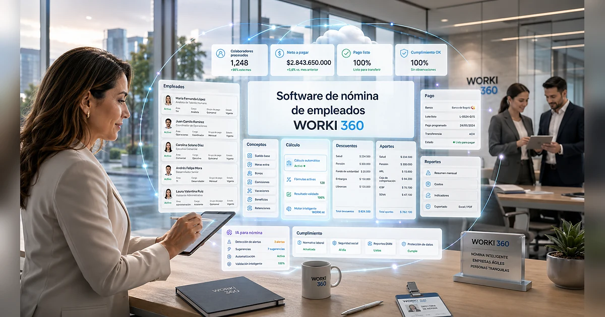 Gestion de planillas para empresas en WORKI 360