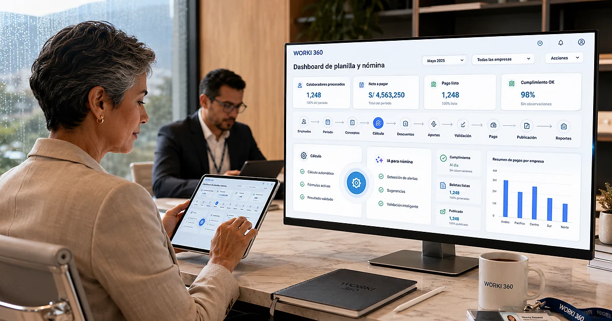 Gestion de planillas para empresas en WORKI 360