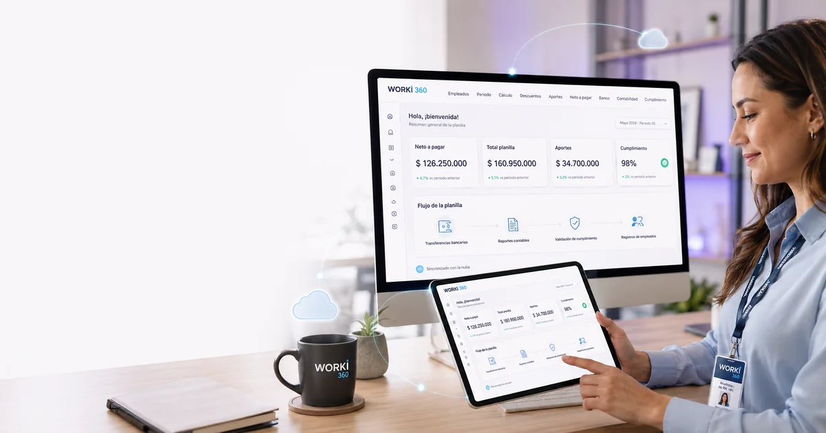 Gestion de planillas para empresas en WORKI 360