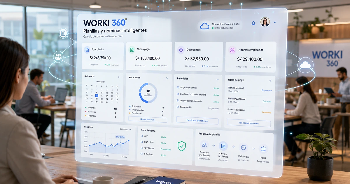 Gestion de planillas para empresas en WORKI 360